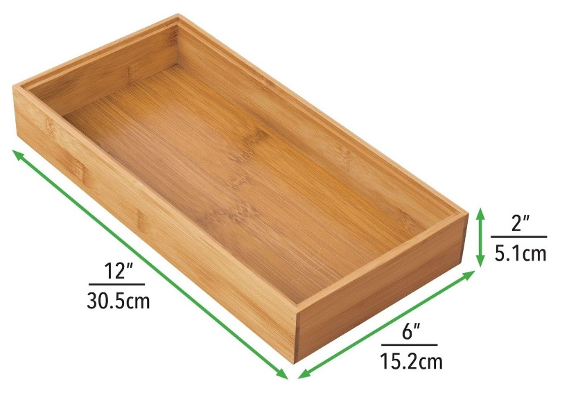 Wooden Bamboo Drawer Organizer for Office 12