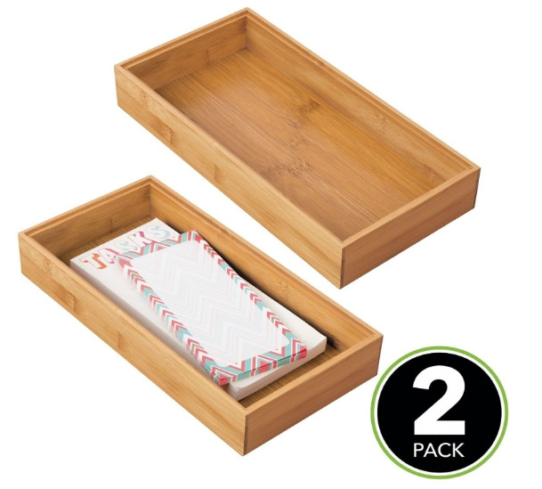 Wooden Bamboo Drawer Organizer for Office 12