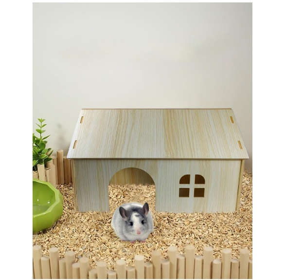 New style Pig Chinchilla Hideouts Cages Toys Accessories Wooden House and Habitats Hides Nature Huts for Hamster Squirrel Rat