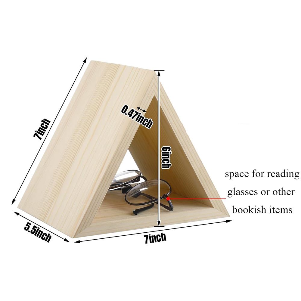 Triangle Book Page Holder Wooden Bookmark Reading Holder for Counter Decor and Display Wooden Triangle Book Reading Rest