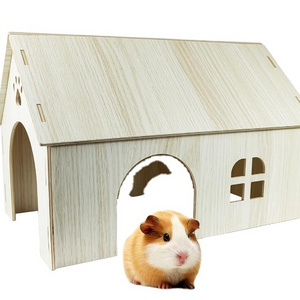 New style Pig Chinchilla Hideouts Cages Toys Accessories Wooden House and Habitats Hides Nature Huts for Hamster Squirrel Rat