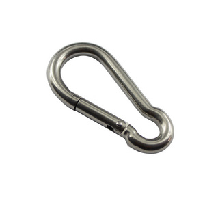 High Polished Spring Snap Hook 304 Stainless Steel Heavy Duty Climb Carabiner