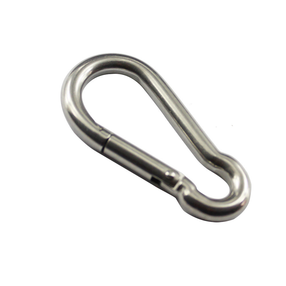 High Polished Spring Snap Hook 304 Stainless Steel Heavy Duty Climb Carabiner