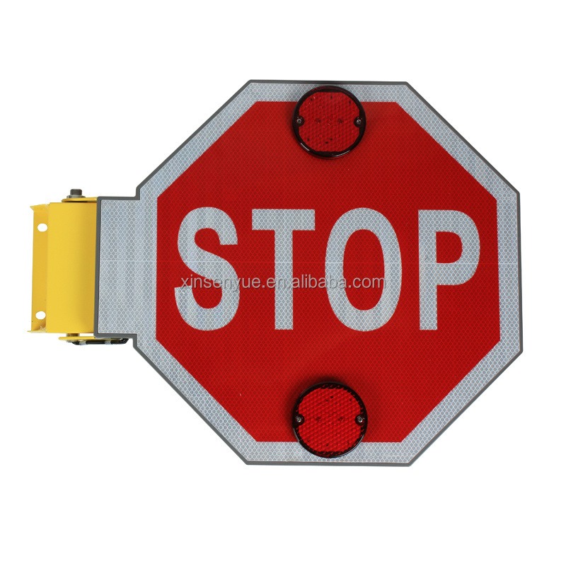 Stop sign electric for school bus auto parts in America with led warning light