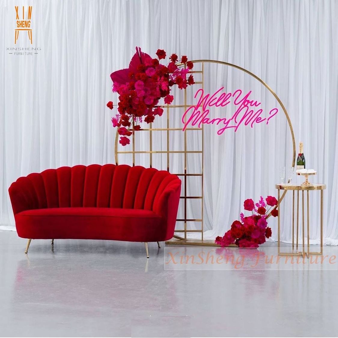 Wedding furniture latest design double sided sofas for sale