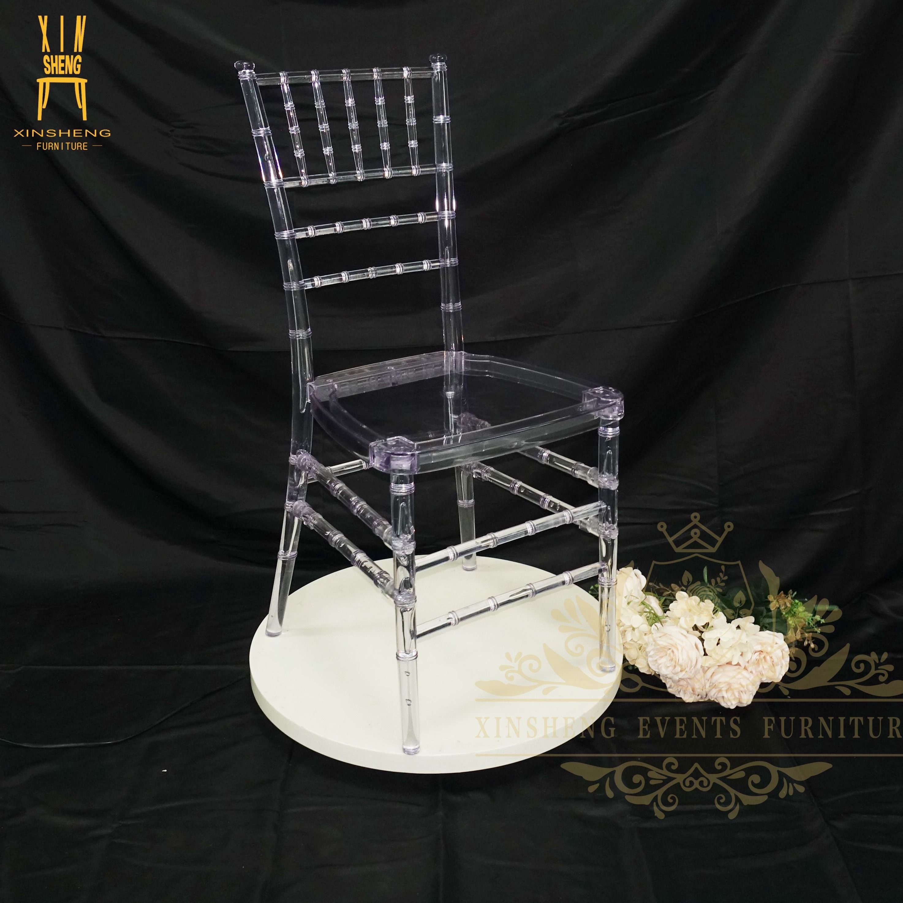 Hot Sale Strong Wedding Event Party Plastic Transparent Stackable Acrylic Crystal Resin Clear Phoenix Chiavari Chair