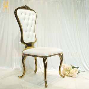 Factory Supply Stainless Steel Bride And Groom Royal Wedding Chair