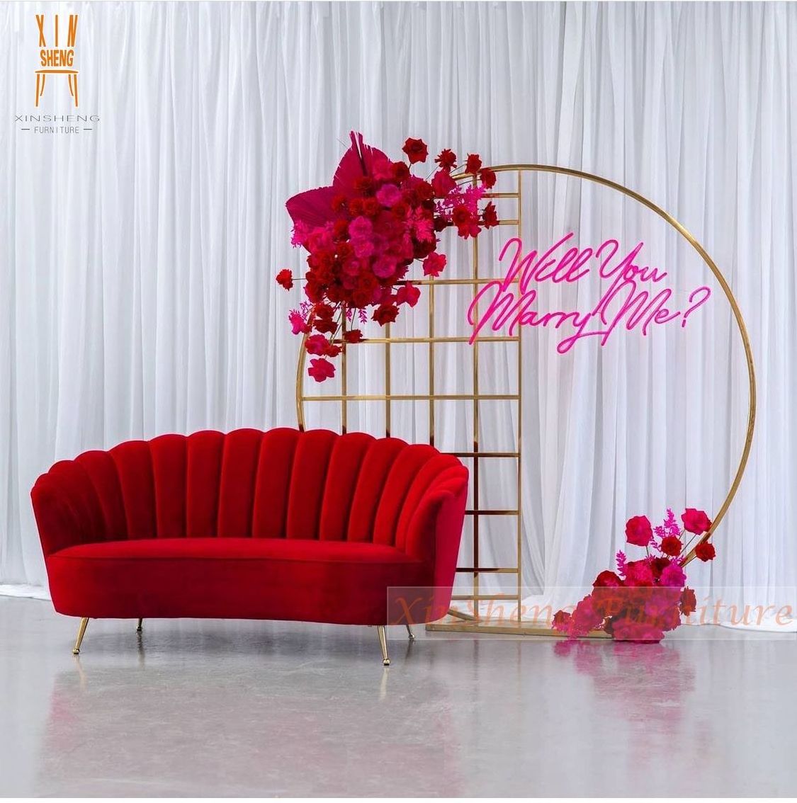 Wedding furniture latest design double sided sofas for sale