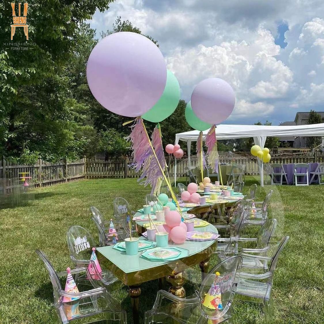 Luxury Stainless Steel Event Party wedding Serpentine Children Kid table