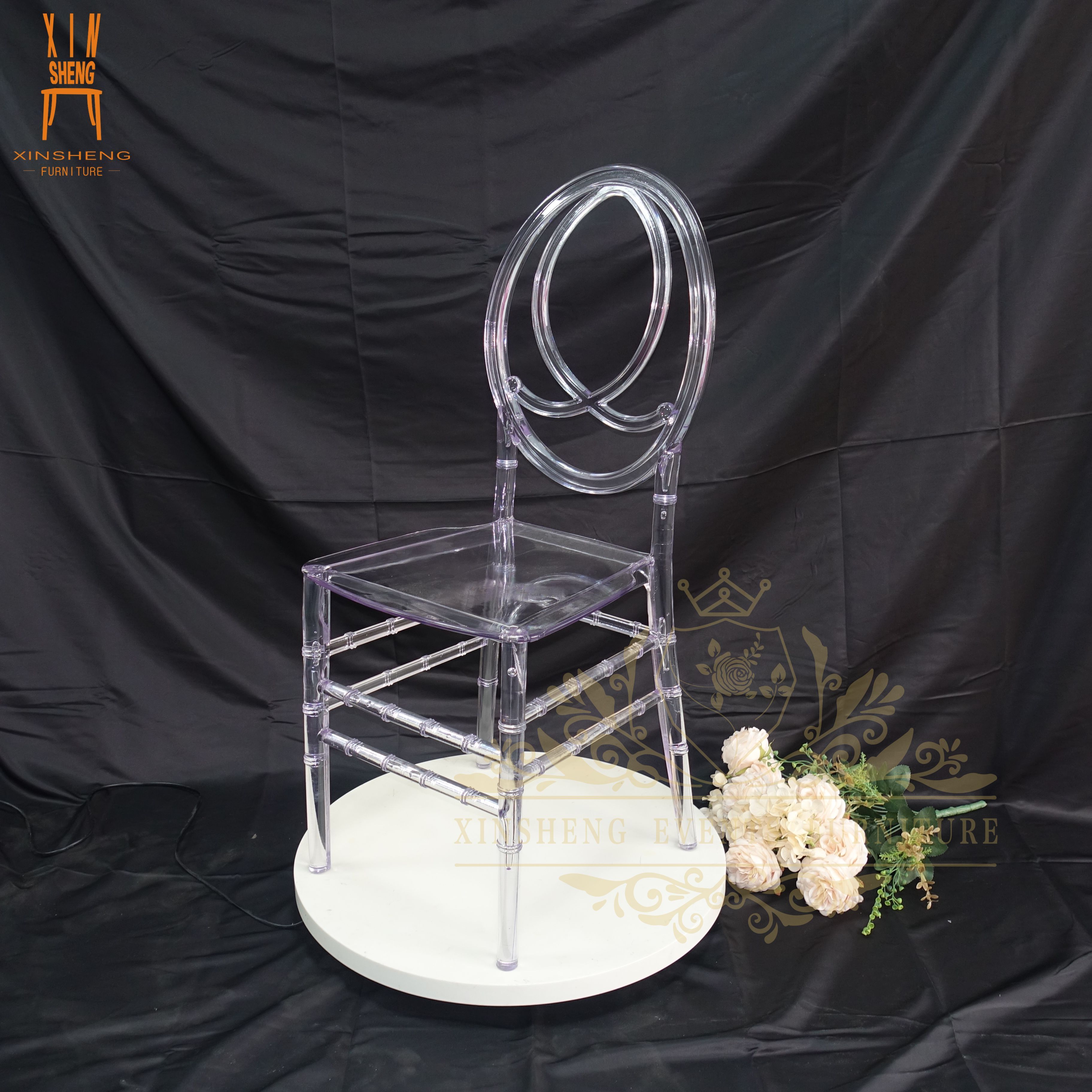 Hot Sale Strong Wedding Event Party Plastic Transparent Stackable Acrylic Crystal Resin Clear Phoenix Chiavari Chair