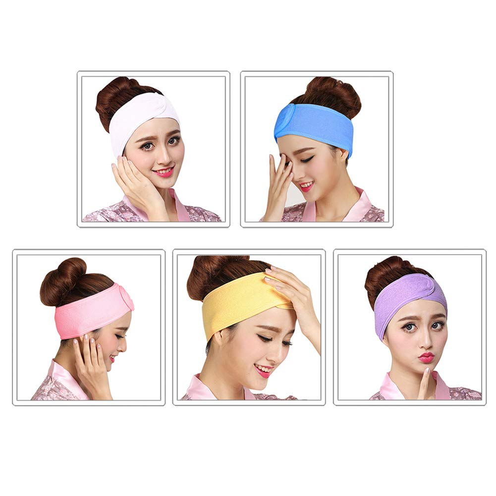 Custom makeup Spa Facial Hairbands magic tape shower headband For girls