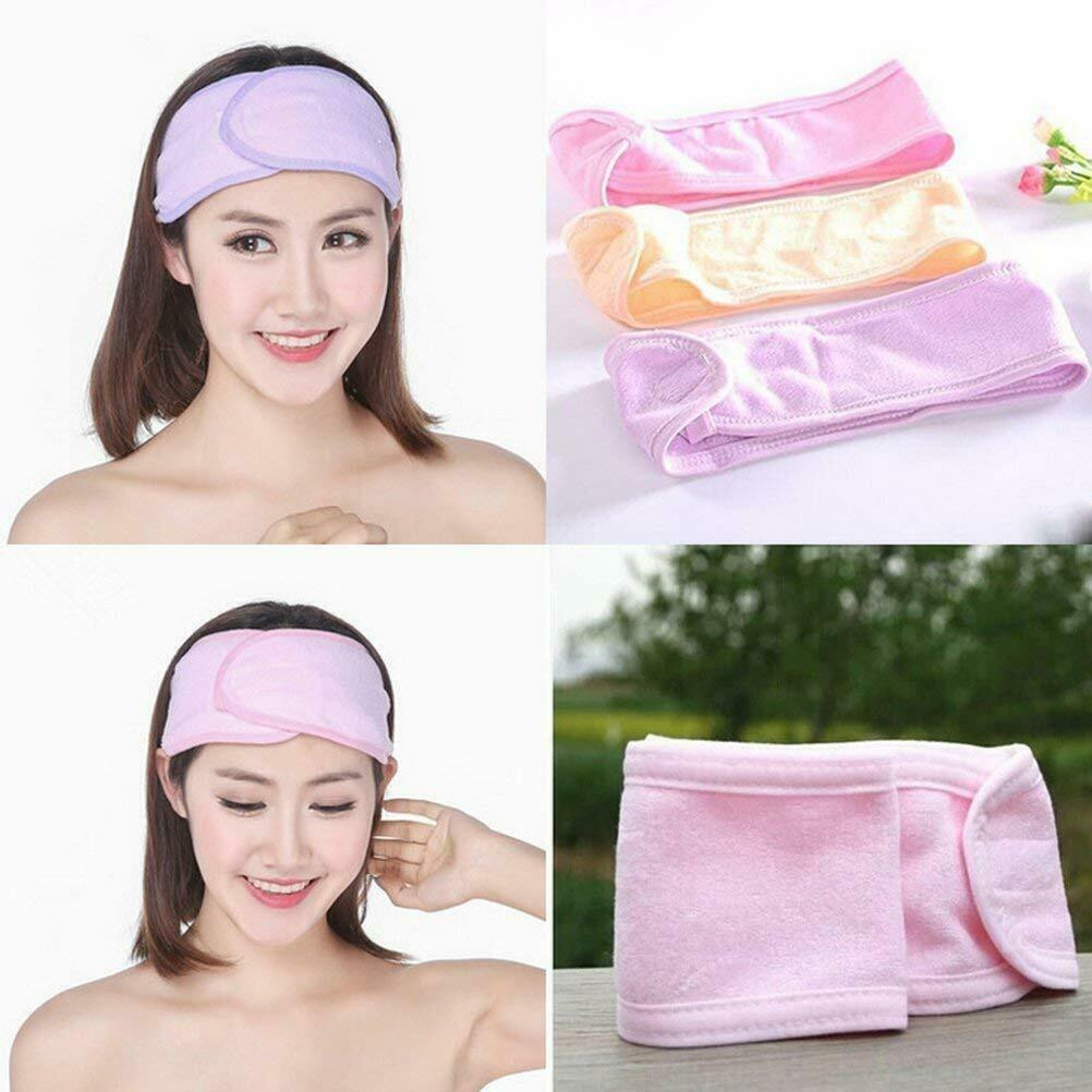 Custom makeup Spa Facial Hairbands magic tape shower headband For girls