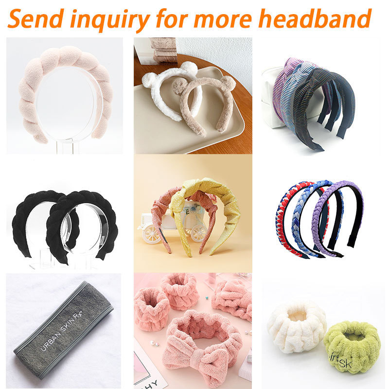 Spa Headband Wrist Washband Face Wash Set Hair Band Headband And Wrist Band For Washing Face