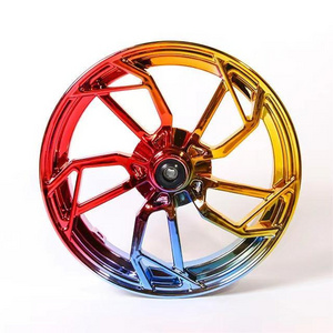 12-Inch Cool Multi-Color Motorcycle Wheels New Aluminum Alloy Electroplated Wheels Rim Hot Wheels