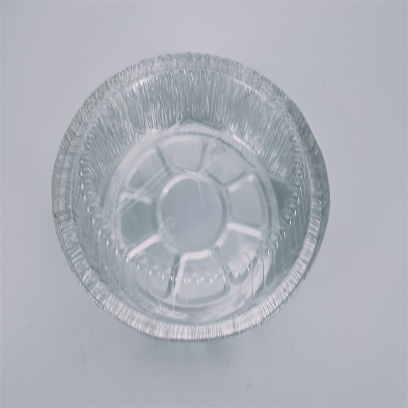 Custom round aluminum foil food packaging containers disposable cake bakery mold with plastic lid