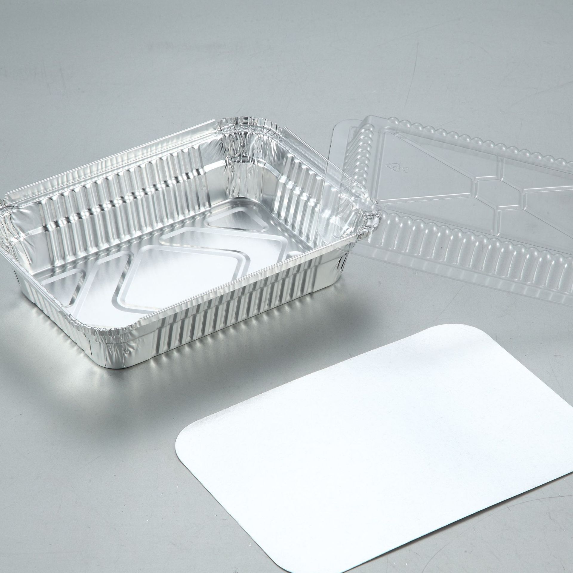 Aluminum Foil Packaging Takeaway Salad Box Lunch Box Portable Aluminum Foil Bowl Baking Aluminum Foil Dining Box With Lid