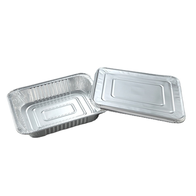 Aluminum Foil Packaging Takeaway Salad Box Lunch Box Portable Aluminum Foil Bowl Baking Aluminum Foil Dining Box With Lid