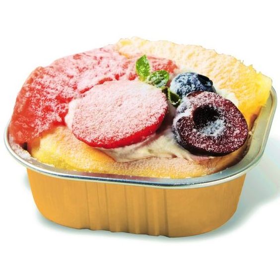 Square Round Dessert Cups with Lids 4oz Disposable Muffin Liners Cupcake Cups Flan Aluminum Foil Container