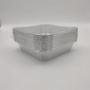 Factory wholesale 8" 9 " disposable aluminum foil container cupcake liners 50 pack square air fryer liner