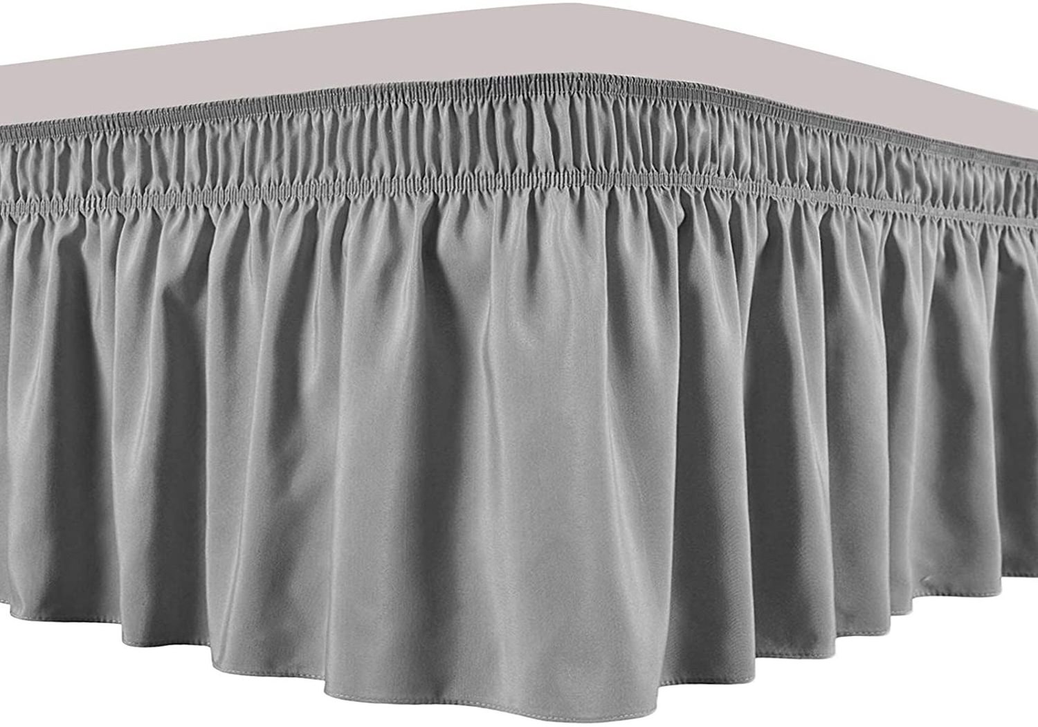 soft Bed skirt Elastic Dust Ruffle Silky Soft & Wrinkle Free Classic Stylish Look in Your Bedroom