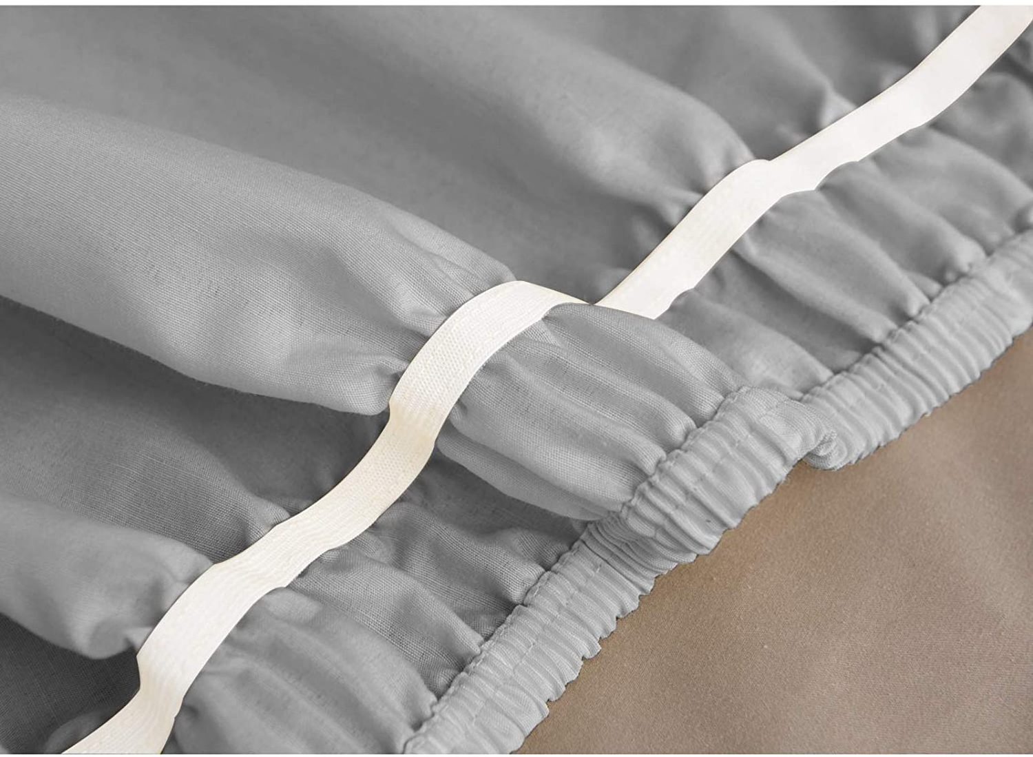 soft Bed skirt Elastic Dust Ruffle Silky Soft & Wrinkle Free Classic Stylish Look in Your Bedroom