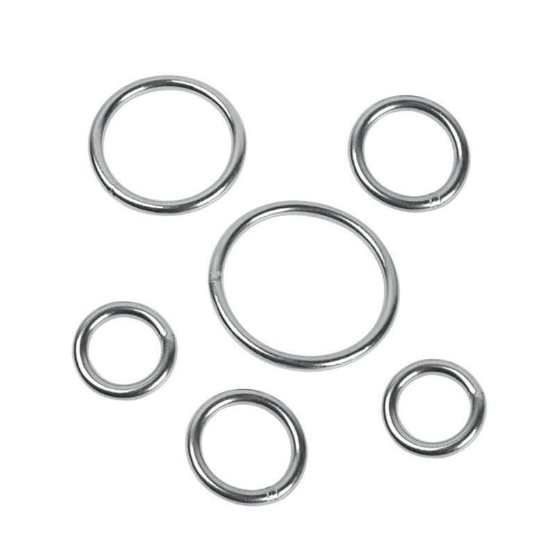 Factory Custom Size Stainless Steel 304 316 O Closed Round Shape Welding Ring for Dog and Bag Parts