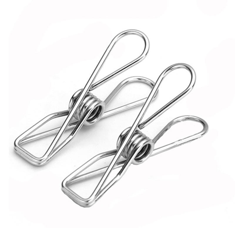 Factory Customized Elasticity 304 201 Stainless Steel Wire Clip Spring Clip For Clothes Drying Bag Sealing