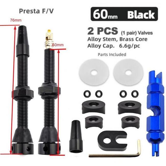 alloy stem brass core FV40 60 80MM PRESTA bike bicycle tubless valve