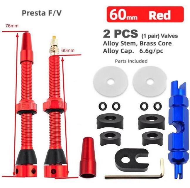 alloy stem brass core FV40 60 80MM PRESTA bike bicycle tubless valve