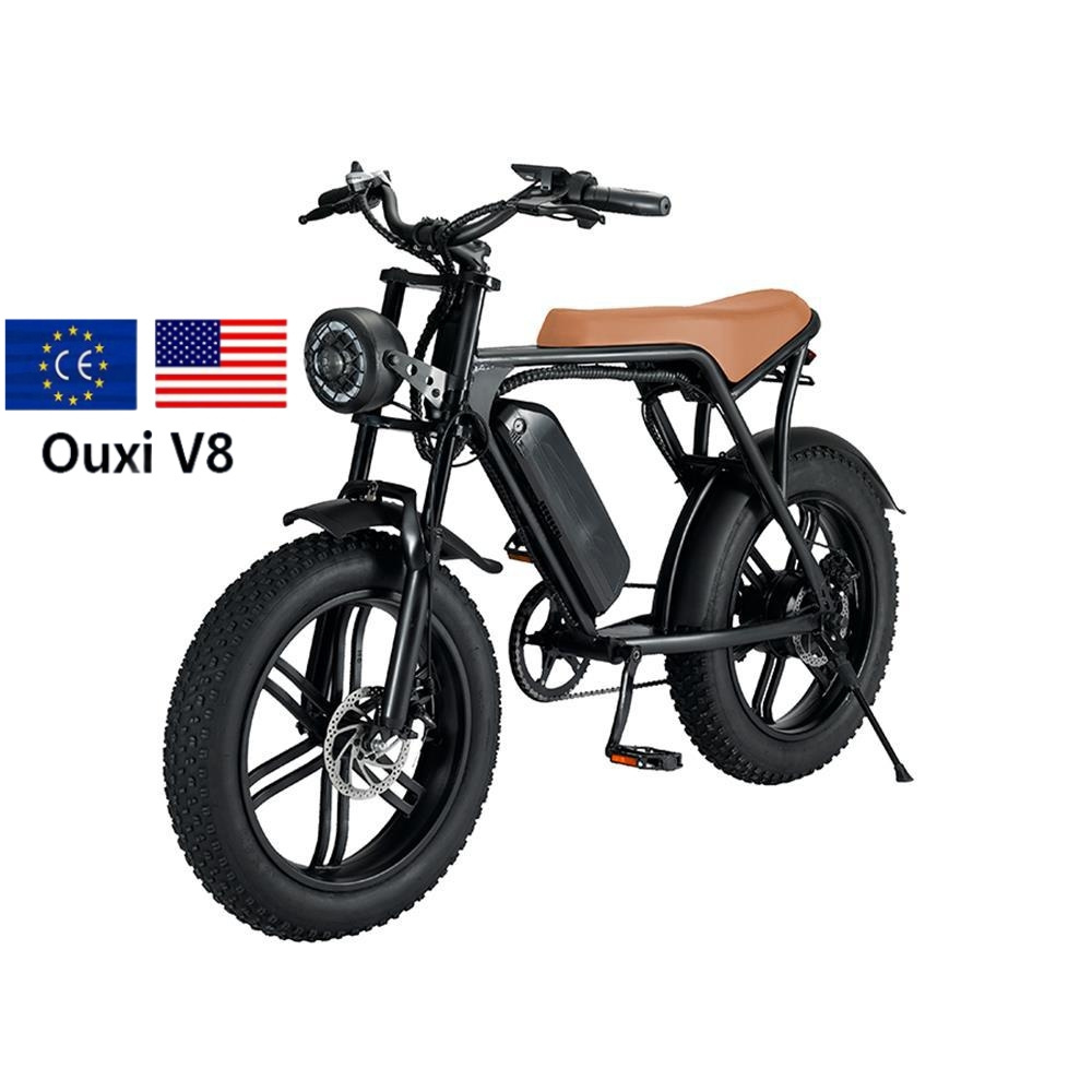 Electric Bike Fat Tire 48v 15AH 1000w E bike OUXI V8 20inch electric bicycle fatbike