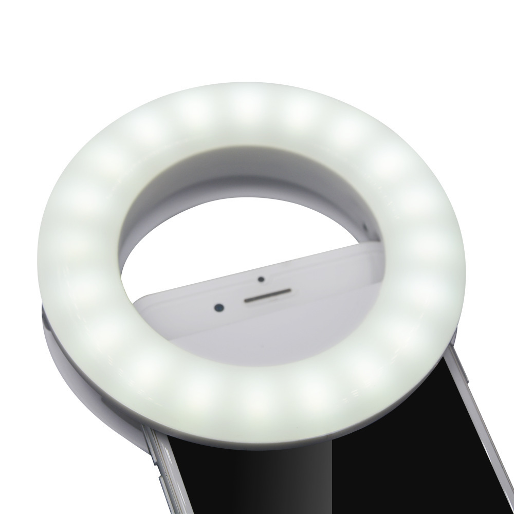 Mini Mobile Accessories Rechargeable Camera Ringlight Clip Selfie Ring Light For Smart Phone