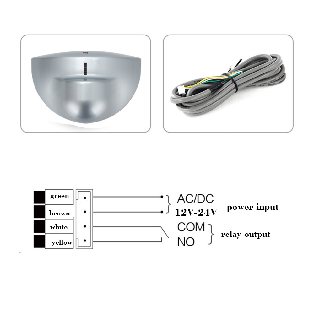 24G 3.5m detection 4X2m covering Automatic Gate door microwave motion sensor detector sliding swing door sensor