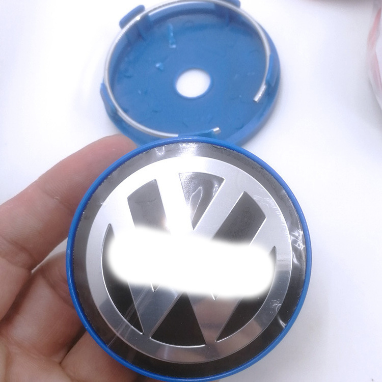 car wheel hub center caps sticker ABS 60mm Design logo car wheel center caps for Volkswagen