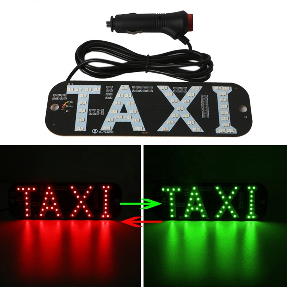 12V led sign for taxi car lamp USB plug an play