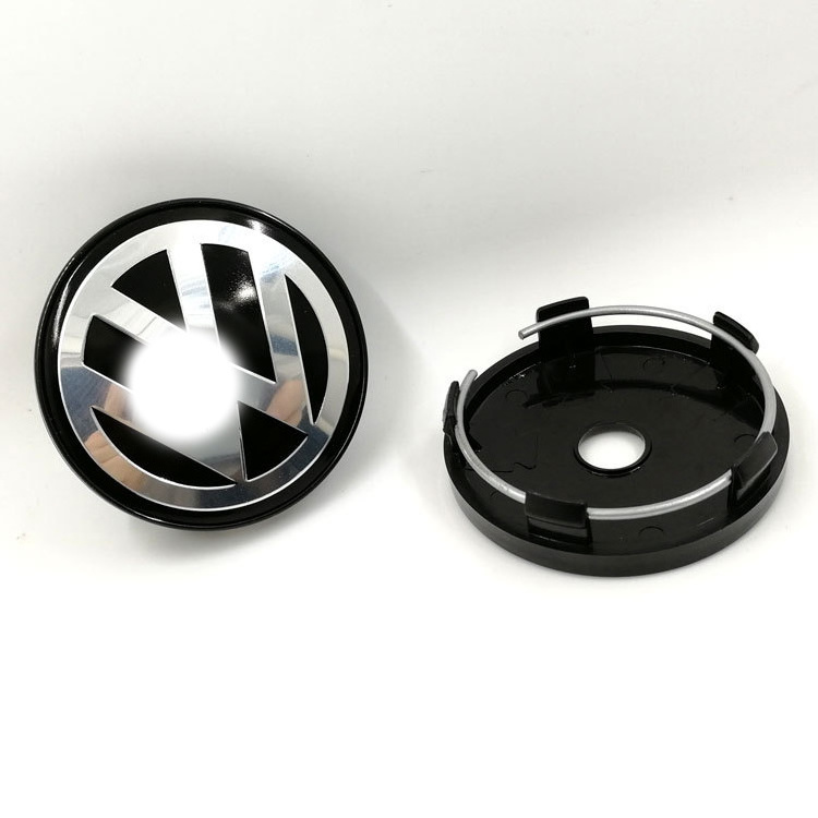 car wheel hub center caps sticker ABS 60mm Design logo car wheel center caps for Volkswagen