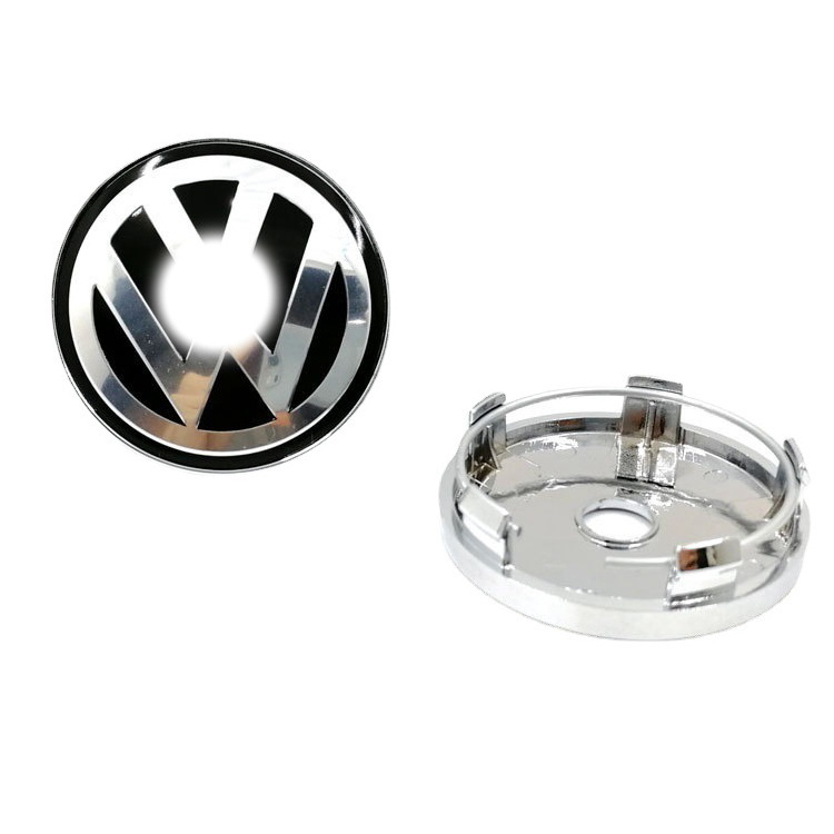 car wheel hub center caps sticker ABS 60mm Design logo car wheel center caps for Volkswagen