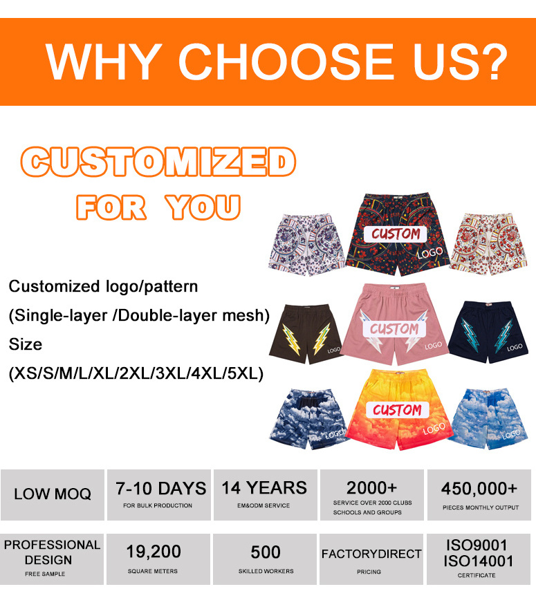 Custom Logo OEM Workout Polyester 5 Inch Inseam Anime Fitness Sweat Unisex Sports Basketball Mens Gym Mesh Shorts With Pocket