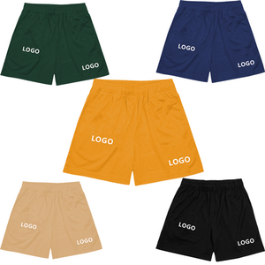 Custom Logo OEM Workout Polyester 5 Inch Inseam Anime Fitness Sweat Unisex Sports Basketball Mens Gym Mesh Shorts With Pocket