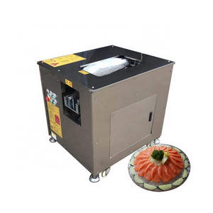 Automatic salmon basa pangasius tilapia dory fish meat fillet oblique cutting slicing processing making machine