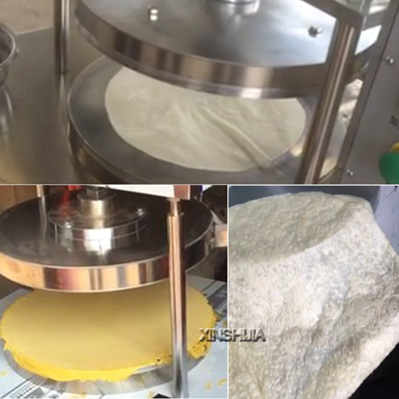 Commercial electric cooked round sheet crepe taco roti corn mexican tortilla chapait crepe press machine