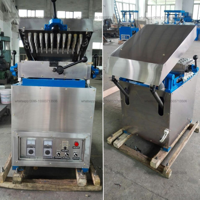 Factory sale ice cream cone wafer biscuit banana morning glory pizza cone cup making molding machine