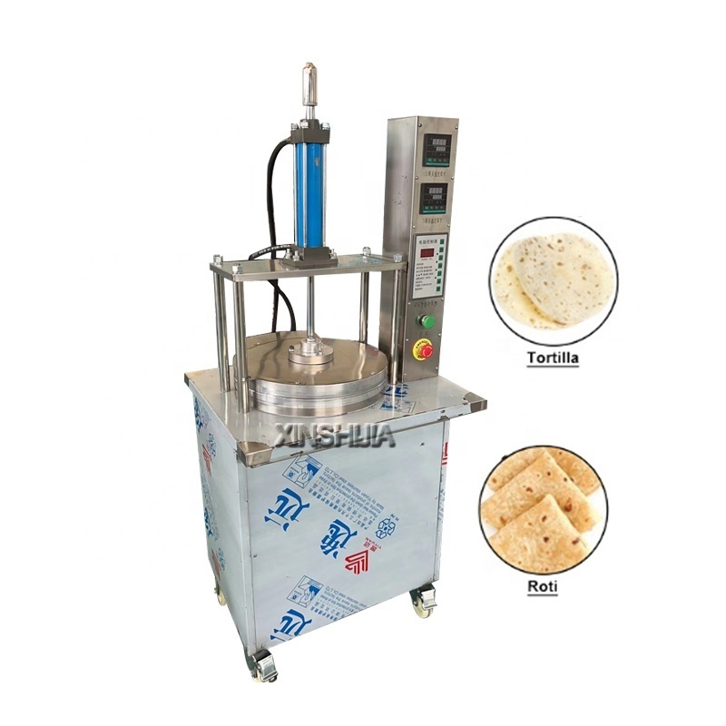 Commercial electric cooked round sheet crepe taco roti corn mexican tortilla chapait crepe press machine