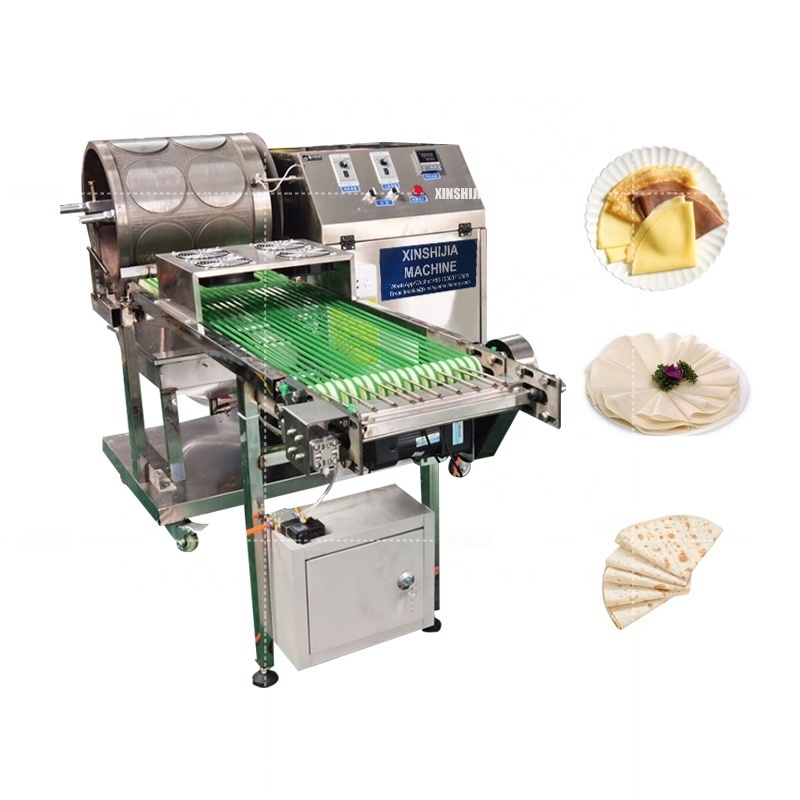 High capacity electric commercial gas roast duck cake injera automatic crepe machine