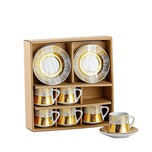 New Design 16-Piece Ethiopian Coffee & Tea Set Classic Rekebot Collection from Africa Featuring Elegant Cups