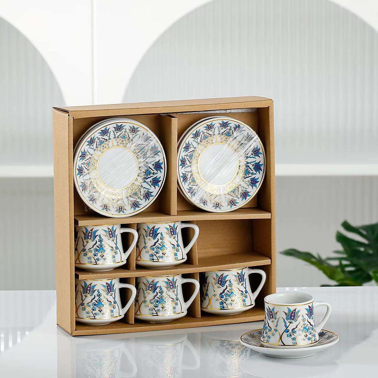 New Design 16-Piece Ethiopian Coffee & Tea Set Classic Rekebot Collection from Africa Featuring Elegant Cups