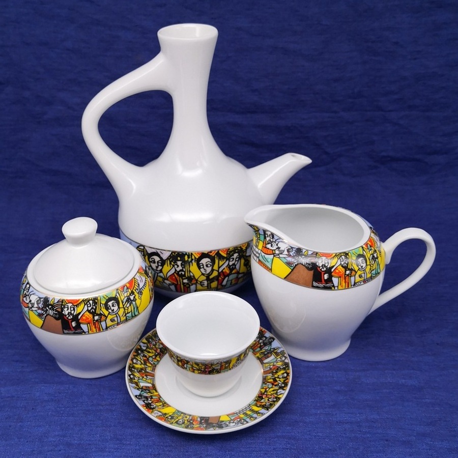 2021 New Design 29-Piece Coffee and Tea Set with Jebena Special for Ethiopian Traditional Ceremonies