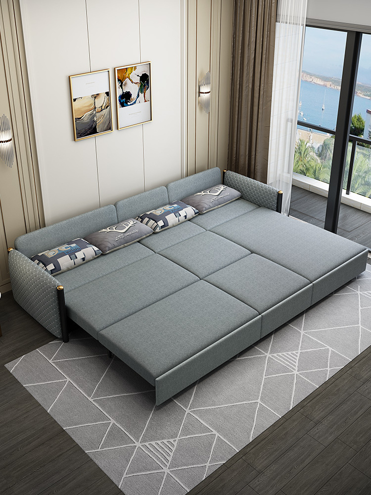 Shiyi Multi-purpose sofa bed fabric folding sleeper living room furniture metal frame sofa bed with low price