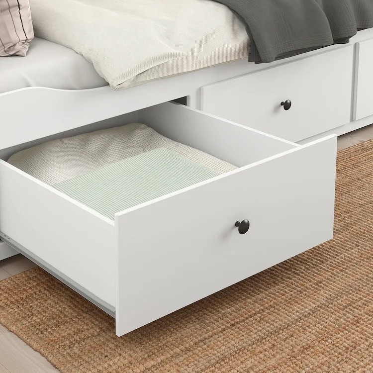 fiberboard Sofa and bed in one single two bed sofa and storage drawers frame with 3 drawers frame with 3 drawers white Twin