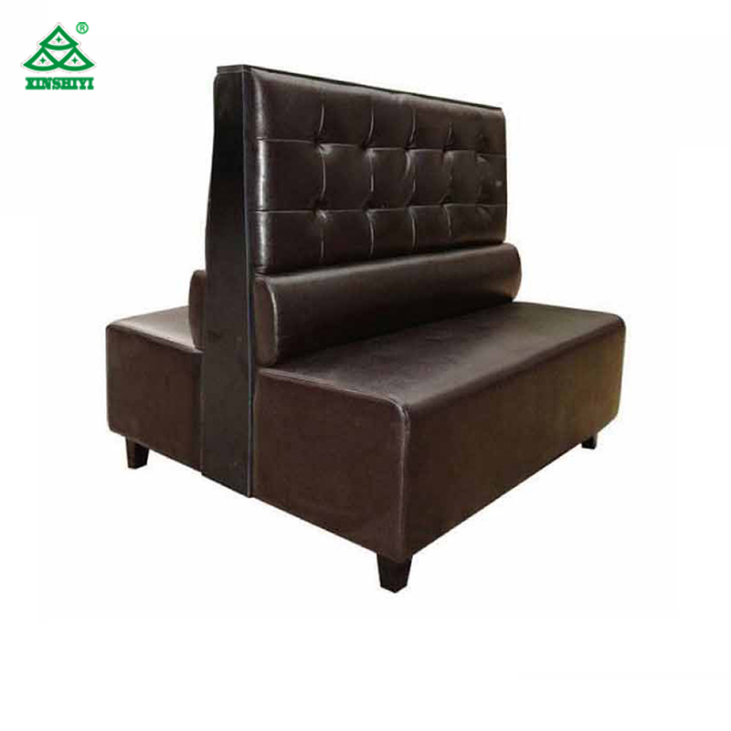 High quality PU leather double sided sofa booth for sale used cafe furniture coffee cafe furniture