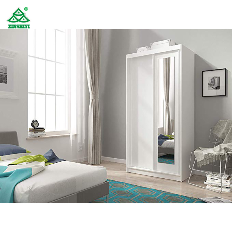 Factory Custom 2 door Kids Sliding Doors Mirror Wardrobe  Armoire Price Design for Bedroom